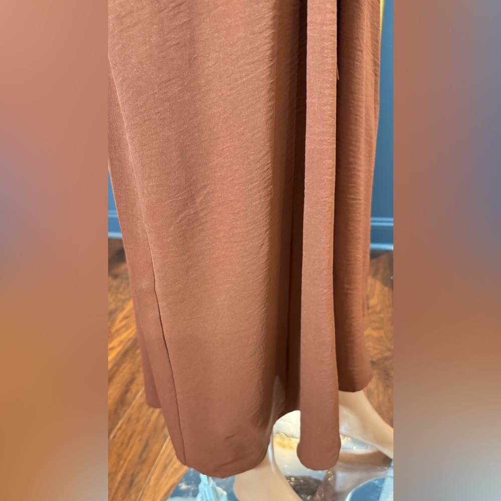 Rust Orange Belted Shirt Dress Midi Button Front Plus Size XL 14/16W NWT - Picture 5 of 7